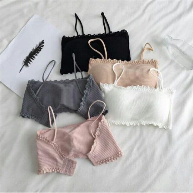 Bra len tăm viền ren cài sau MS 8823