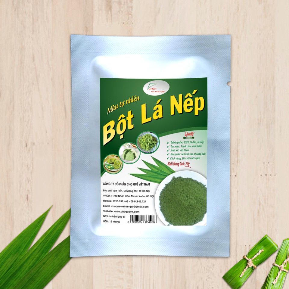 Bột Lá Nếp Lá Dứa Nguyên Chất Sấy Lạnh Gói 20gr