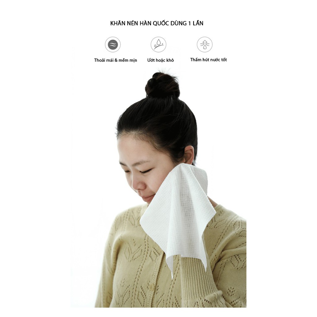 Khăn Giấy Ướt Nén Dạng Viên Kẹo HÀN QUỐC Đa Năng Mềm Mịn