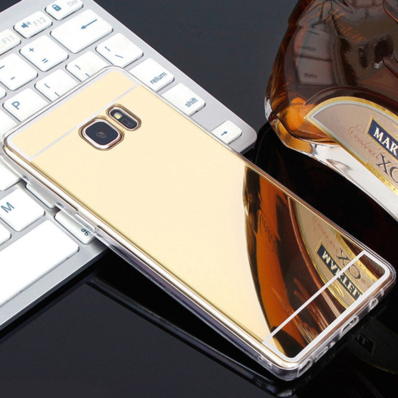 Ốp điện thoại mặt gương viền dẻo sang trọng cho Samsung Galaxy Note 10 Pro 8 9 5 4 3 S7 Edge S10 S8 S9 Plus S10e