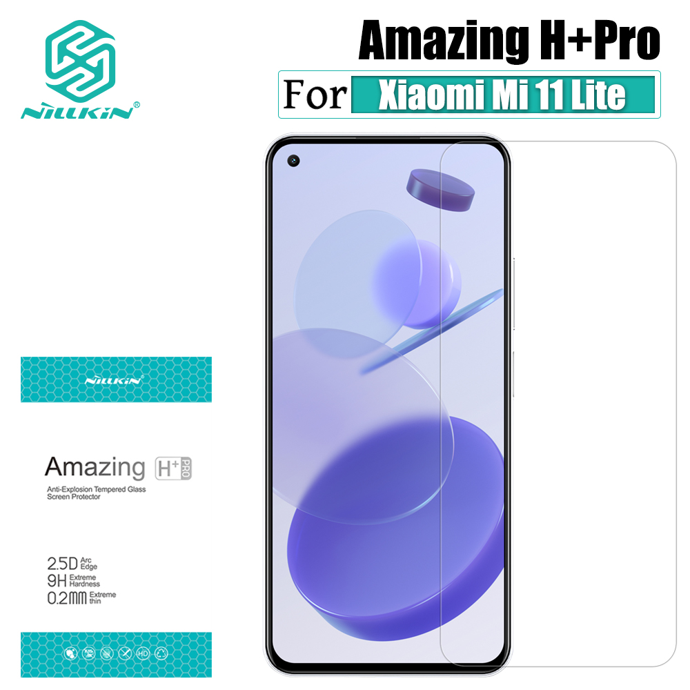 Kính Cường Lực NILLKIN 2.5D H+ Pro Trong Suốt Chống Chói Siêu Mỏng 0.2mm Chống Cháy Nổ 9H Cho Xiaomi Mi 11 Lite 4G/5G/5G NE