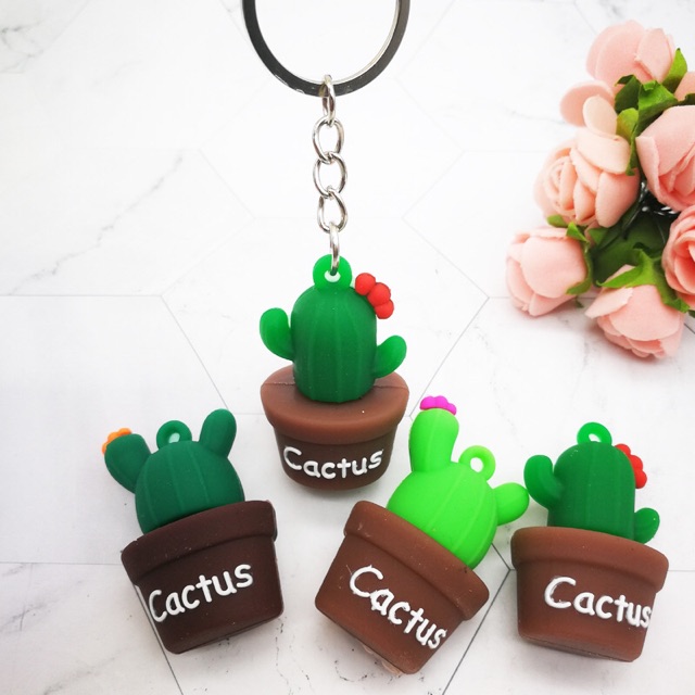 Móc treo chìa khoá xương rồng catus cute dễ thương