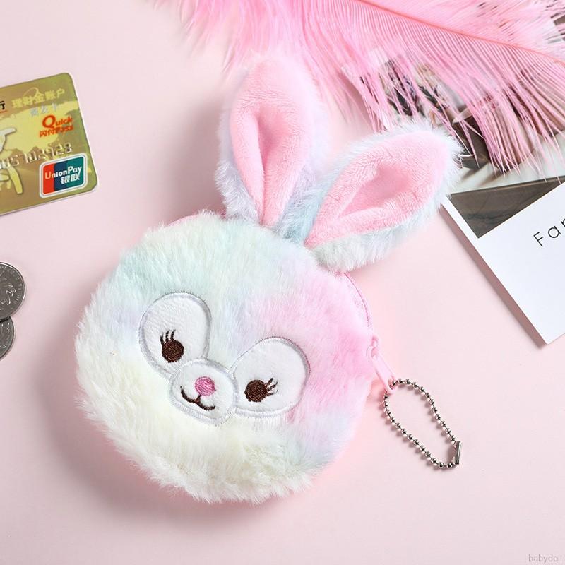 LITTLE RABBIT Ví Đựng Tiền Hình Thỏ Nhồi Bông Đáng Yêu Cho Bé Gái