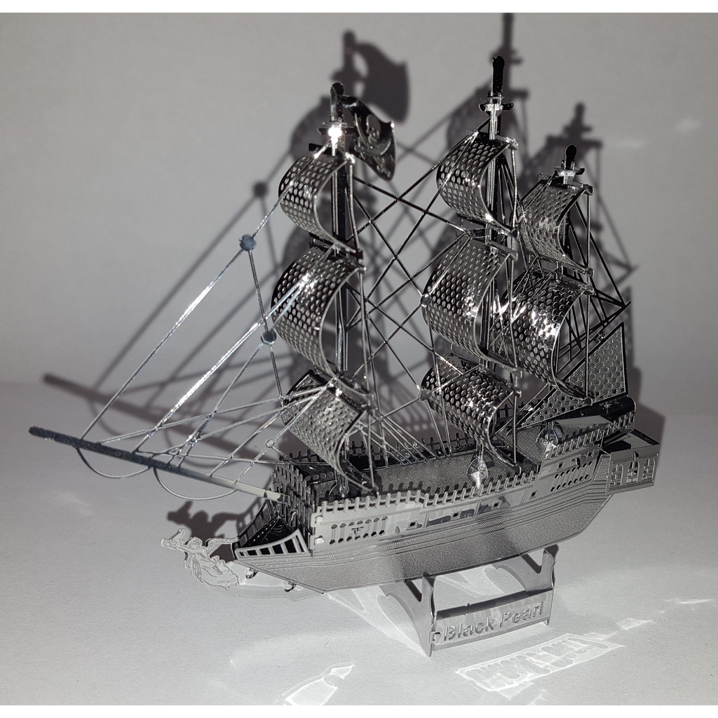 Mô Hình Kim Loại Lắp Ráp 3D Metal Mosaic Tàu Ngọc Trai Đen Black Pearl