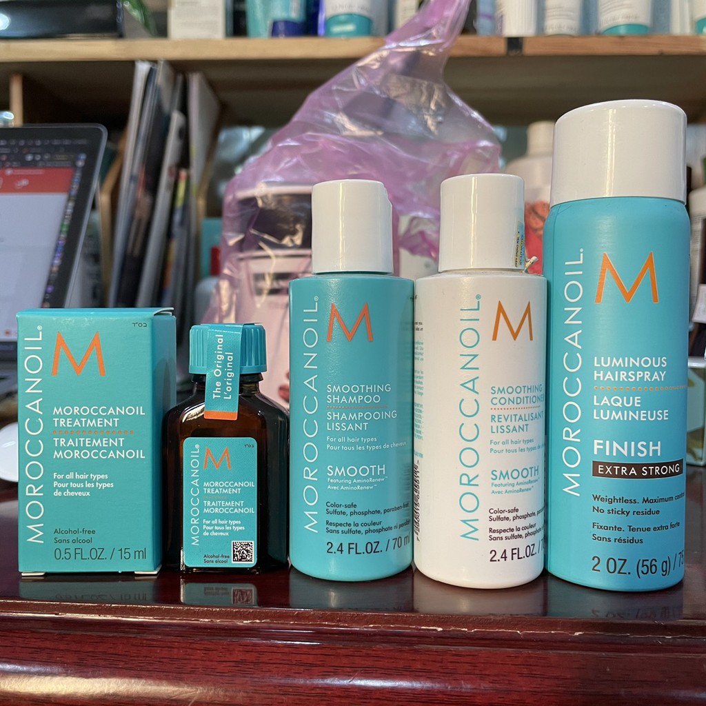 Chính hãng  Moroccanoil TRY ME KIT - Bộ dùng thử DƯỠNG ẨM Hydration