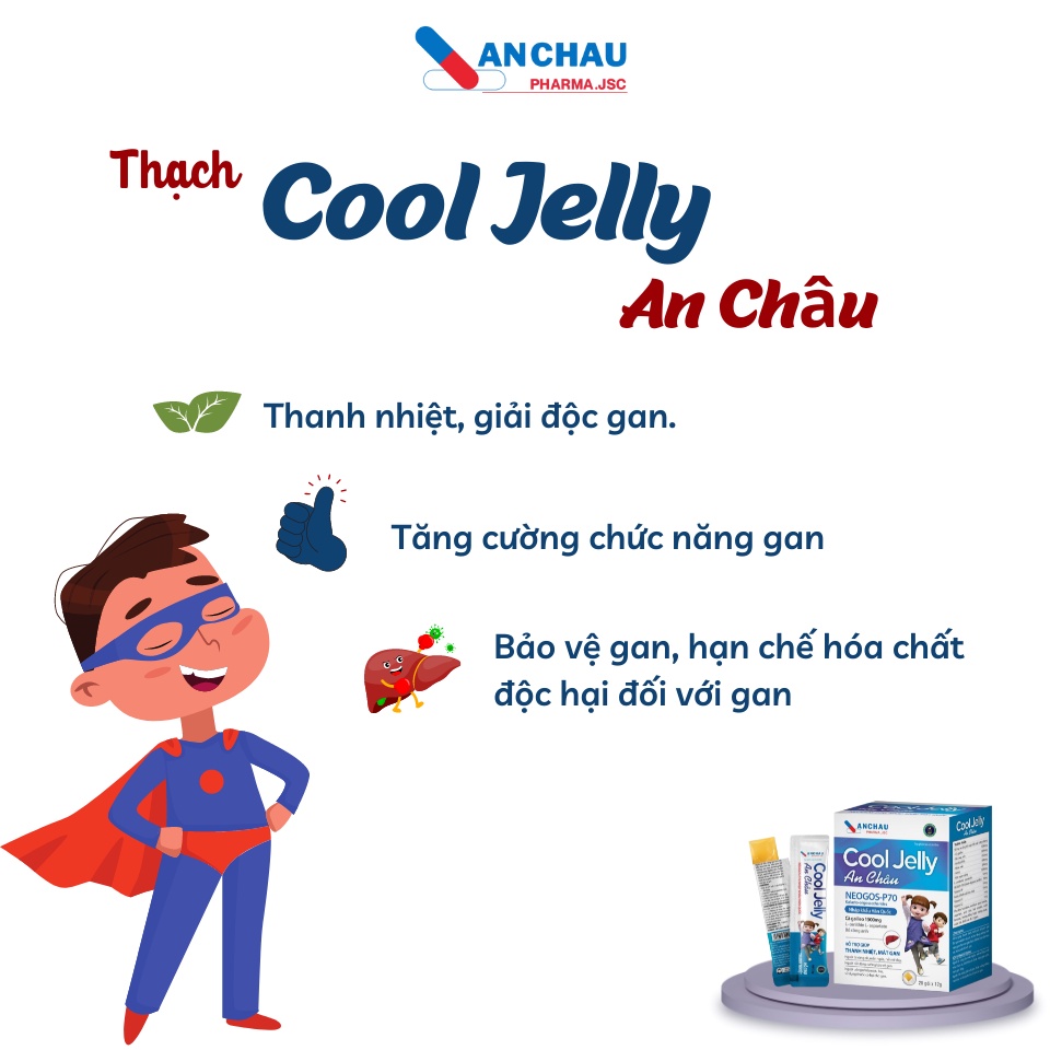 Thạch COOL - JELLY AN CHÂU hỗ trợ giải độc gan, bảo vệ gan cho trẻ