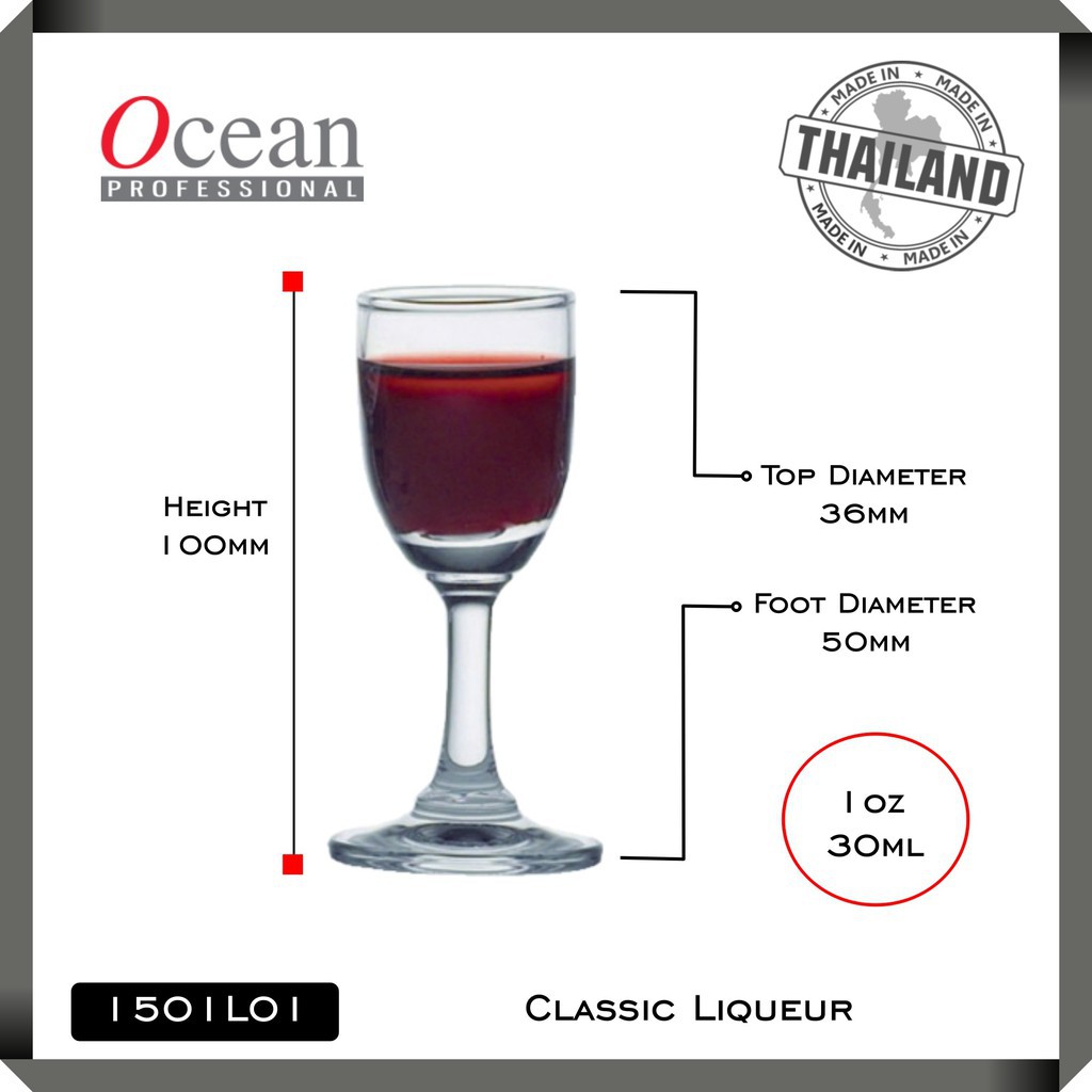 Bộ 6 Ly Thủy Tinh Classic Liqueur Ocean – 1501L01 – 30ml