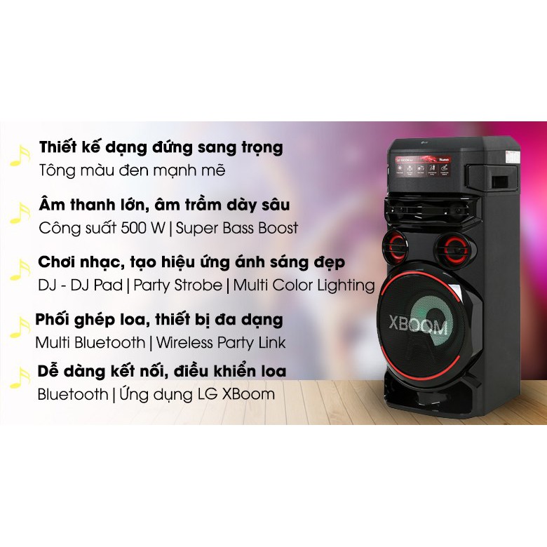 Loa Karaoke LG Xboom RN7 (500W) - Hàng Chính Hãng