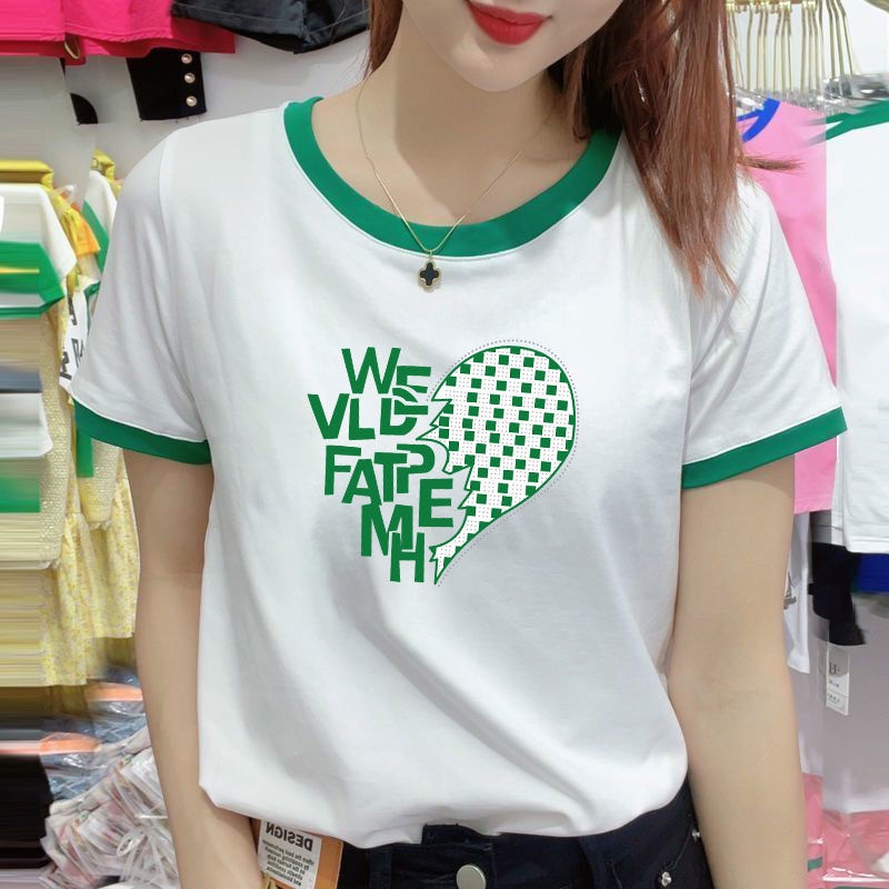 Áo Thun Cotton Trơn Ngắn Tay Dáng Rộng Thời Trang Mùa Hè 2022 Cho Nữ