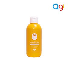 Sữa tắm gội Agi 200ml có 3 mùi hương tương ứng màu sắc của chai xanh - đỏ - vàng cho các Mẹ lựa chọn