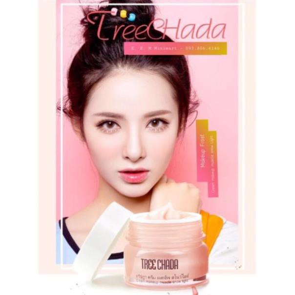 Kem Trang Điểm Ma Thuật TREE CHADA Cream Makeup Muscle Snow Light 50ml - Thái Lan + tặng sữa rửa mặt Acnes Pure White