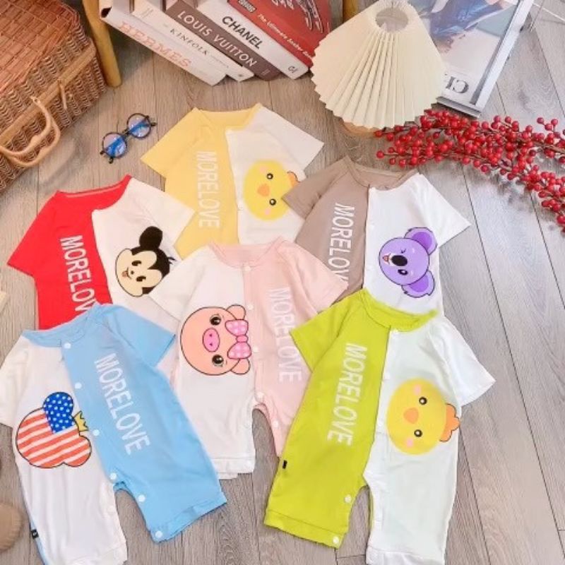 Bộ boby cho bé trai bé gái hiệu Minky Mon chất liệu thun lạnh