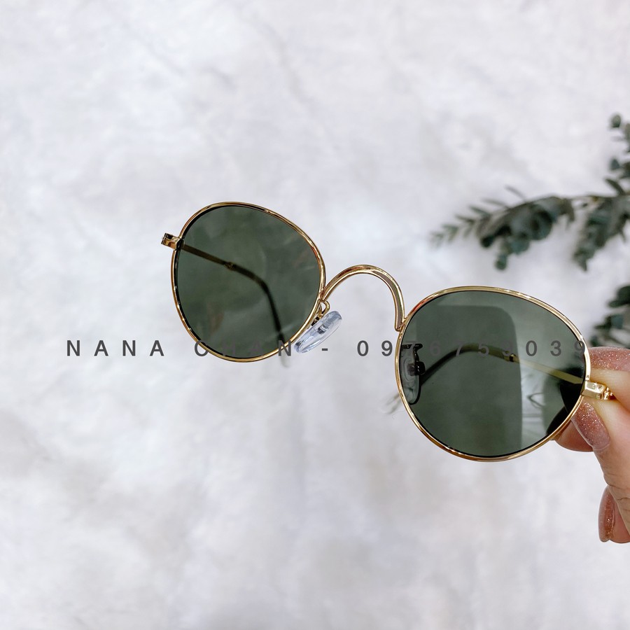 Kính râm retro gọng vàng chống UV cho bé K011, phụ kiện thời trang cá tính cho bé trai bé gái 2022