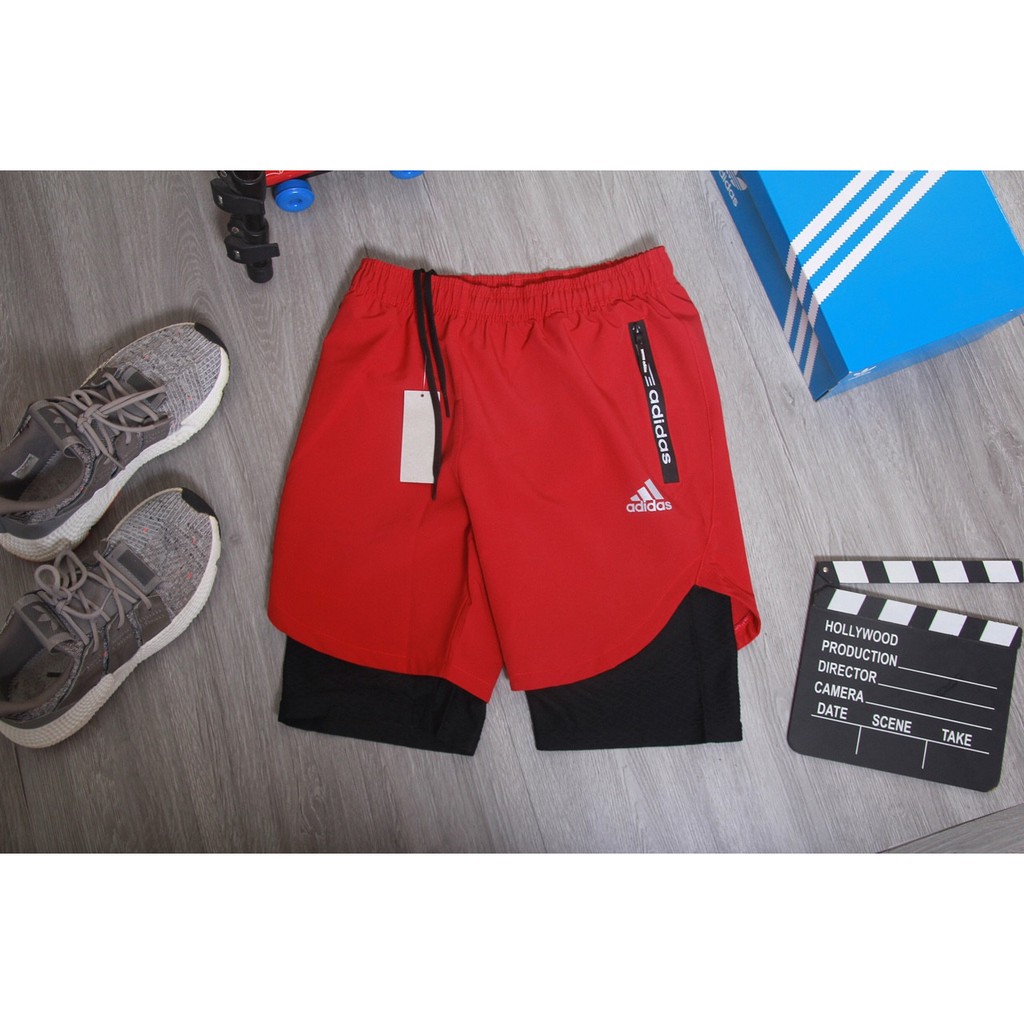 Quần Tập Gym, Thể Thao Nam 2 Lớp Adidas - Phúc Gym Store