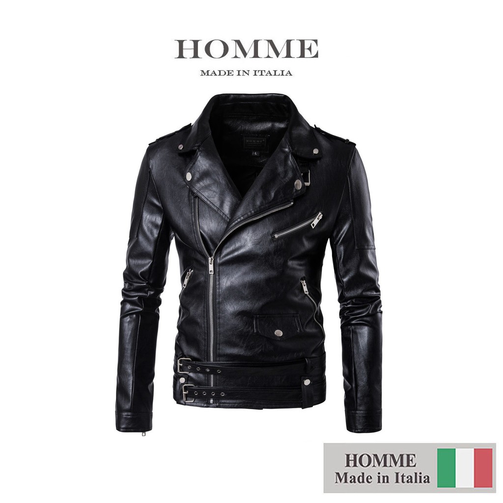 Áo khoác da Homme La Colle - Men's Synthetic Leather Jacket