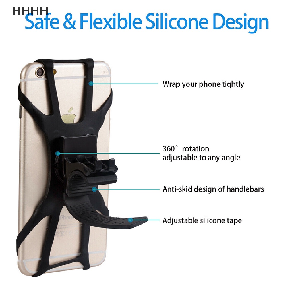 Silicone Giá Đỡ Điện Thoại Bằng Silicon Xoay 360 Độ Tiện Dụng Cho Xe Đạp