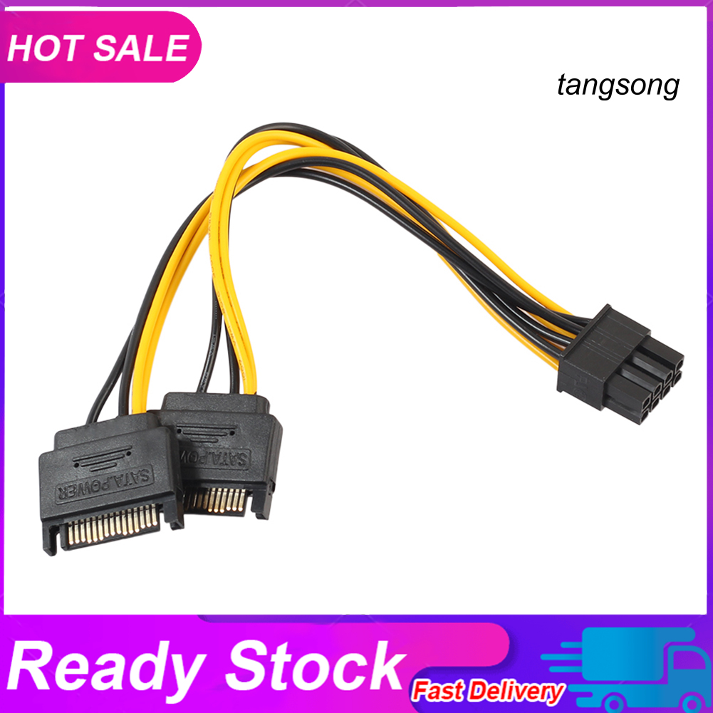 Dây Cáp Chuyển Đổi 15pin Sata Sang Pci-E 8pin Dành Cho Máy Tính