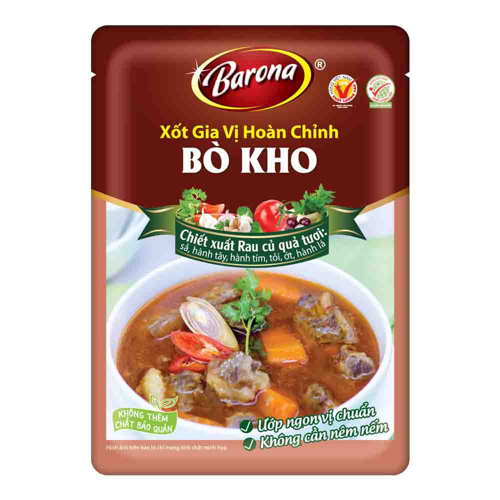 Xốt Gia Vị Hoàn Chỉnh Barona Bò Kho (80g)