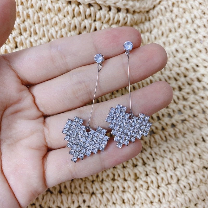 Bông Tai Khuyên Tai Trang Sức Bạc Kiểu Dáng Hàn Quốc
