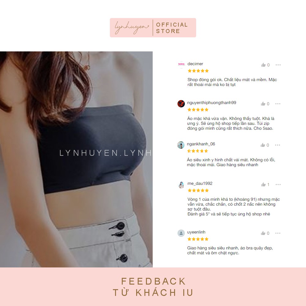 Áo Ngực Bra Không Dây Quây Nữ Su Trơn Lynhuyen - 3 Màu - AB004 | BigBuy360 - bigbuy360.vn