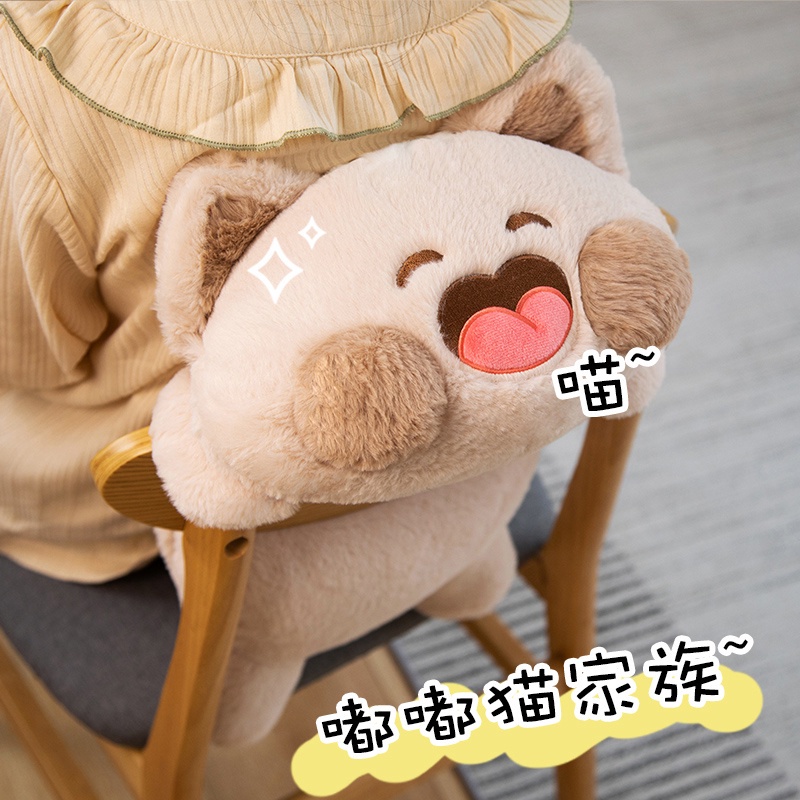 Dudu MeowThú Nhồi Bông Giữ Ấm Tay Hình Mèo Hoạt Hình Siêu Dễ Thương 60cm