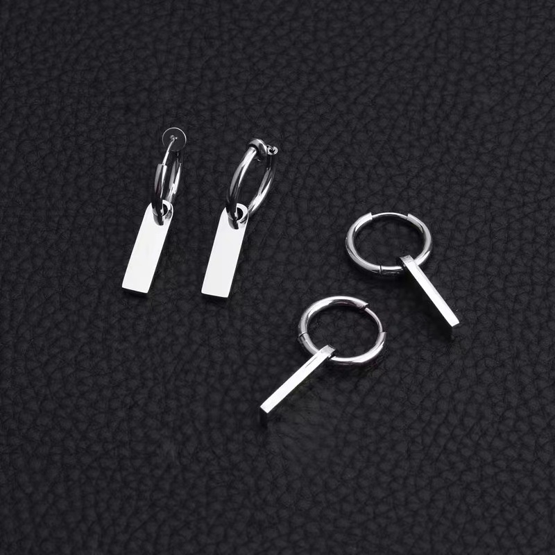 Khuyên Tai Kim Loại Dài Cơ Bản Đơn Giản Cho Nam Và Nữ