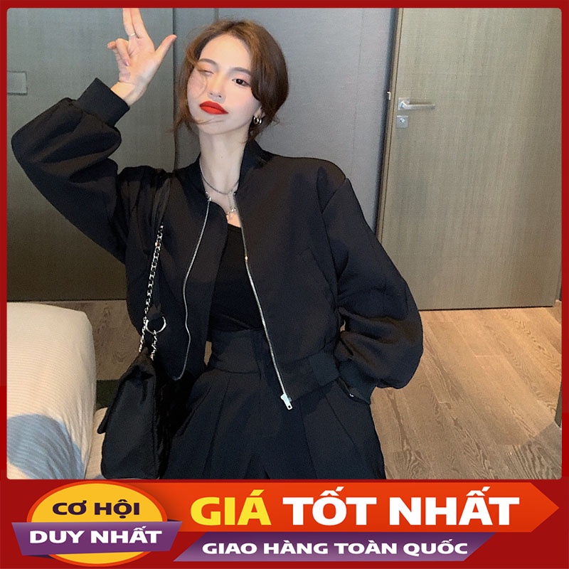 Áo Khoác Bomber Trơn Dáng Crotop M511-Violet