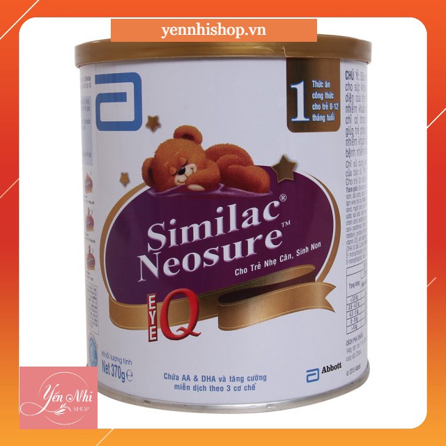 Sữa Similac Neosure IQ 1 370g date 2022