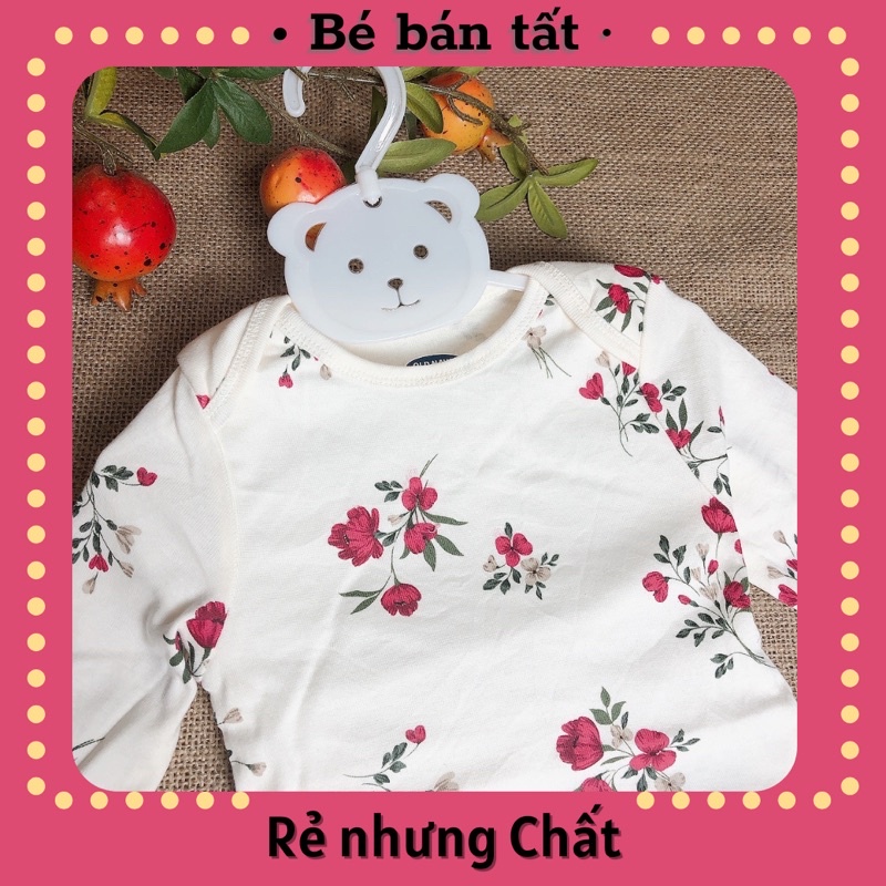 Bodysuit/Bodychip/Áo liền thân dài tay Old navy cho bé gái, hoa nhí