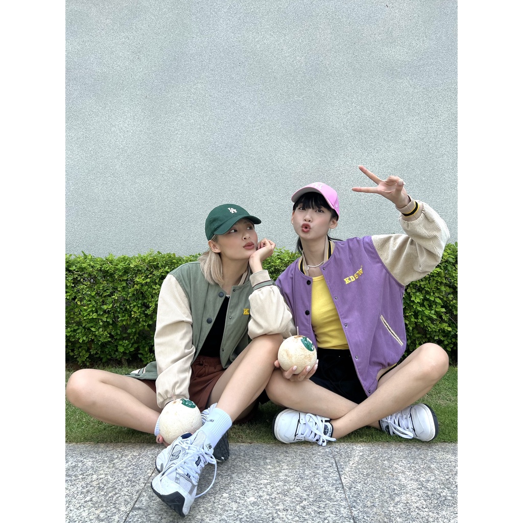 Áo khoác bóng chày thêu chữ BASEBALL JACKET