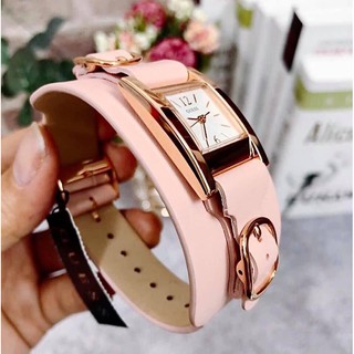 (Auth) ĐỒNG HỒ NỮ GUESS BLUSH PINK BUCKLED CUFF