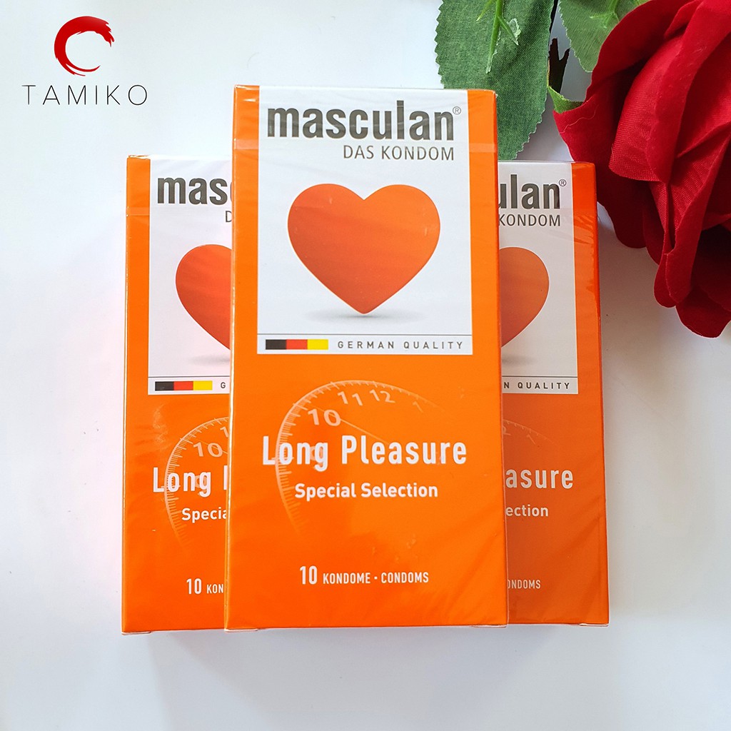 Bao Cao Su MASCULAN LONG PLEASURE Cao Cấp , Kéo Dài Thời Quan Hệ - Hộp 10 Cái- Chính Hãng  Xuất Xứ ĐỨC