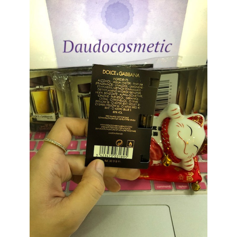 [ vial nam ] Nước hoa Dolce & Gabbana The One For Men D&G The One For Men EDT 1.5ml - EDP INTENSE 0.8ml | Thế Giới Skin Care