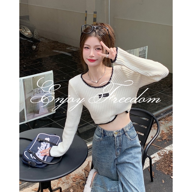 Áo Dệt Kim Phong Cách Thời Trang Hàn Quốc Dành Cho Nữ