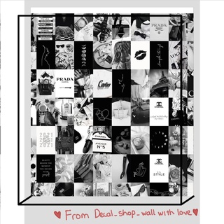 [FREESHIP EXTRA] Wall Collage keo sẵng dáng tường - Black n white