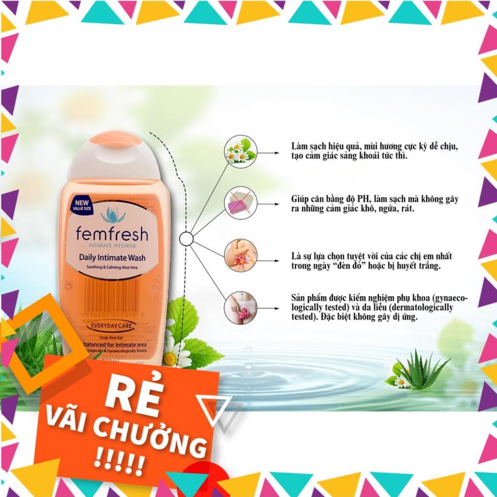 Dung Dịch vệ sinh phụ nữ cao cấp hàng ngày Femfresh Daily Intimate Wash Cam 250ml