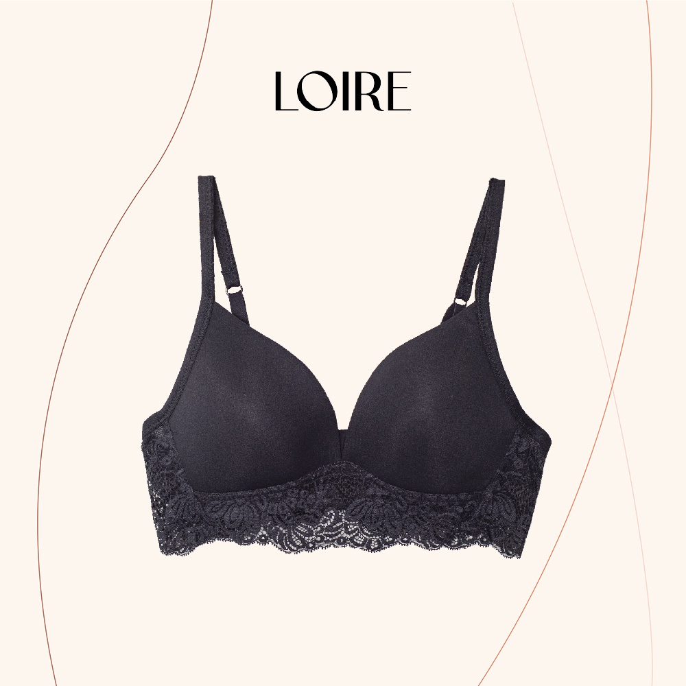 Áo Lót Đệm Mỏng Không Gọng Phối Chân Ren Loirechic BRTS73