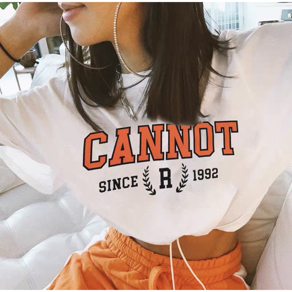 Áo thun croptop Cannot dây rút eo cực cá tính