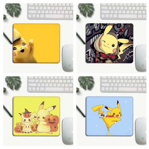 Miếng Lót Chuột Hình Pikachu Hoạt Hình Đáng Yêu Kích Thước 22cm x 18cm