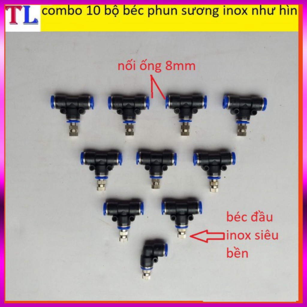 [GIÁ TỐT]  bộ 10 Béc phun sương inox