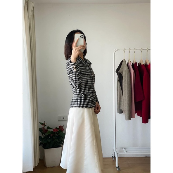 Áo dạ kẻ vintage