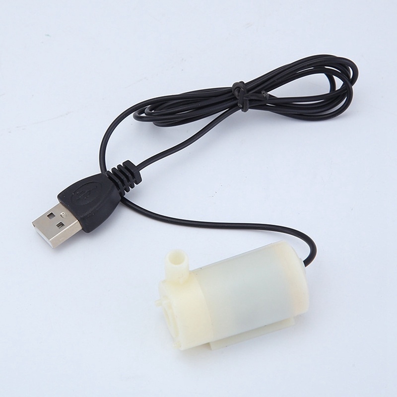 Máy bơm nước chìm mini 5v màu đen dây cáp USB cho bể cá