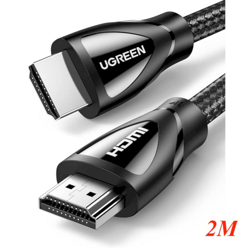 Cáp HDMI chuẩn 2.1 48Gbps eARC HDR 10+ HDCP 2.2 Dolby Vision Ugreen 40180 dài 2M HDMI 2.1 8k 60hz 4k 120hz HD150