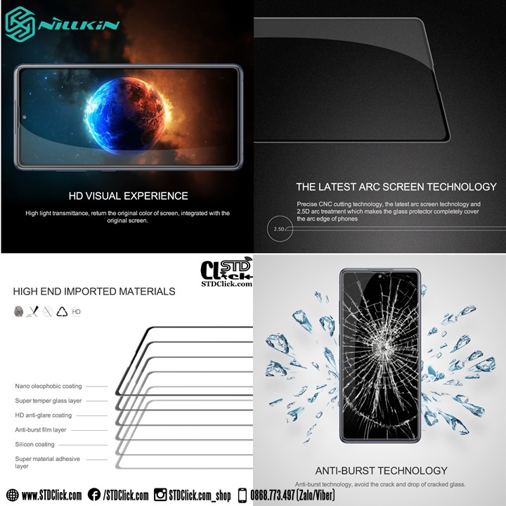 KÍNH CƯỜNG LỰC SAMSUNG GALAXY S20 FE NILLKIN CP+PRO 2.5D CHÍNH HÃNG
