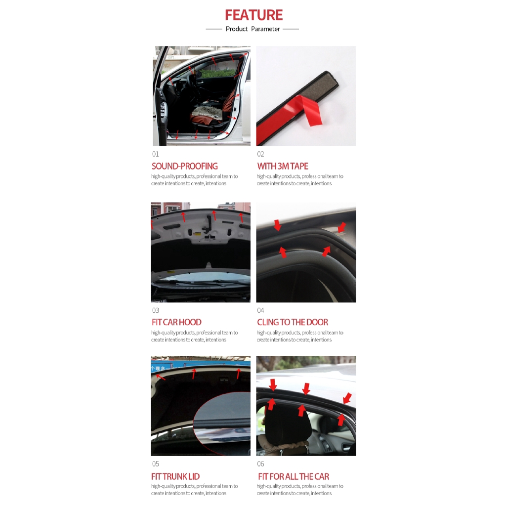 Cuộn dây cao su viền cửa ô tô giảm ồn