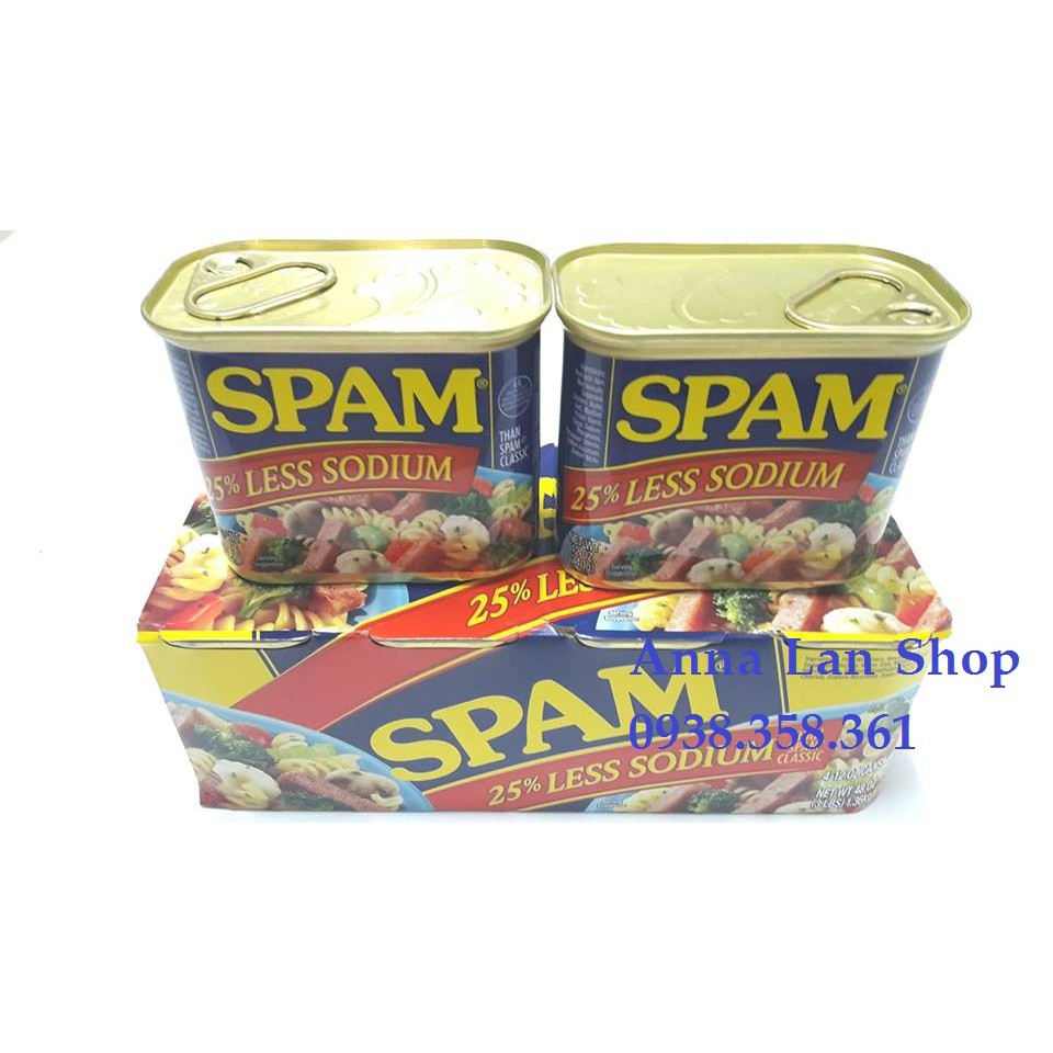 Thịt Heo Đóng Hộp Spam giảm mặn - Mỹ (340g)