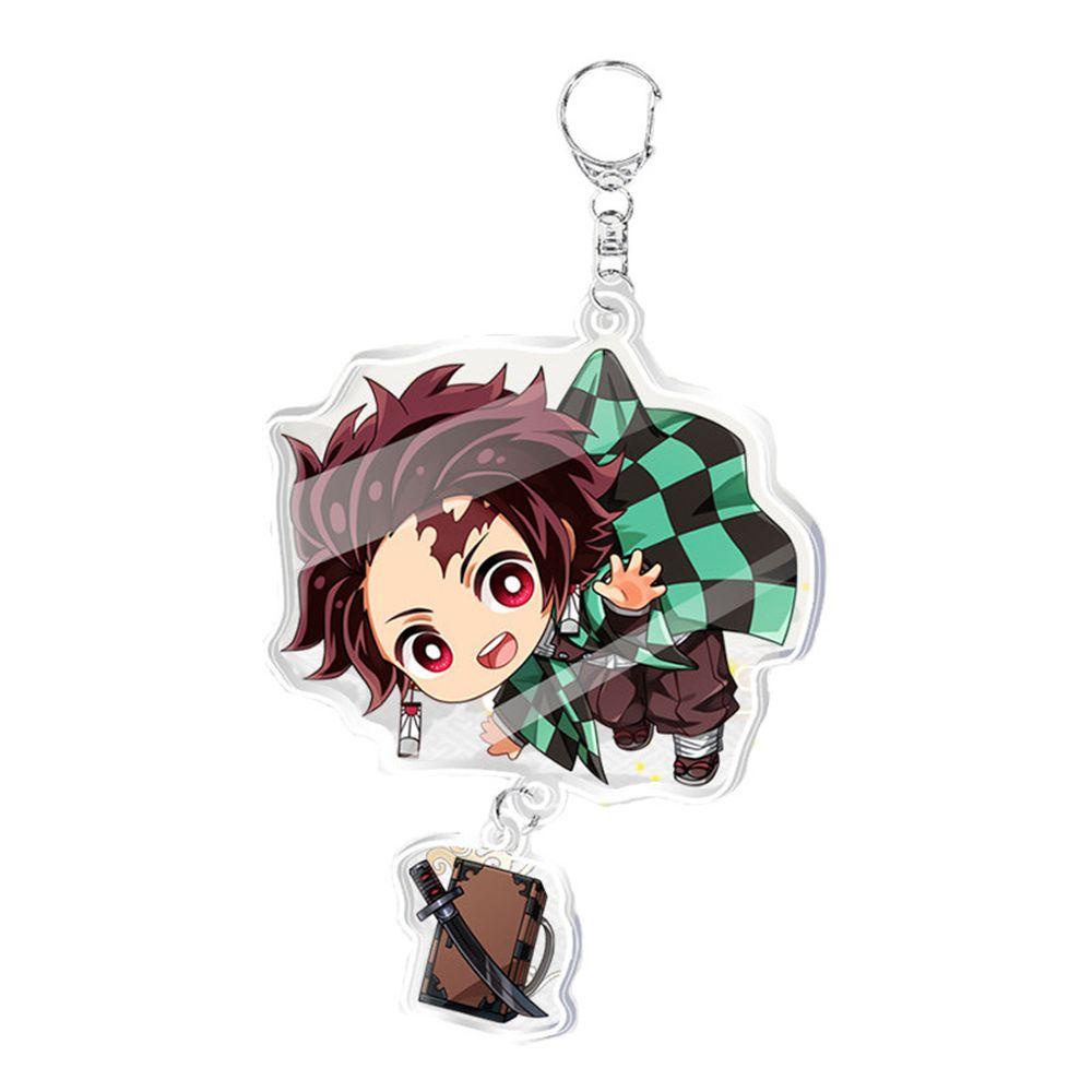 Móc Khóa Nhựa Acrylic Họa Tiết Hoạt Hình Kimetsu Demon Slayer