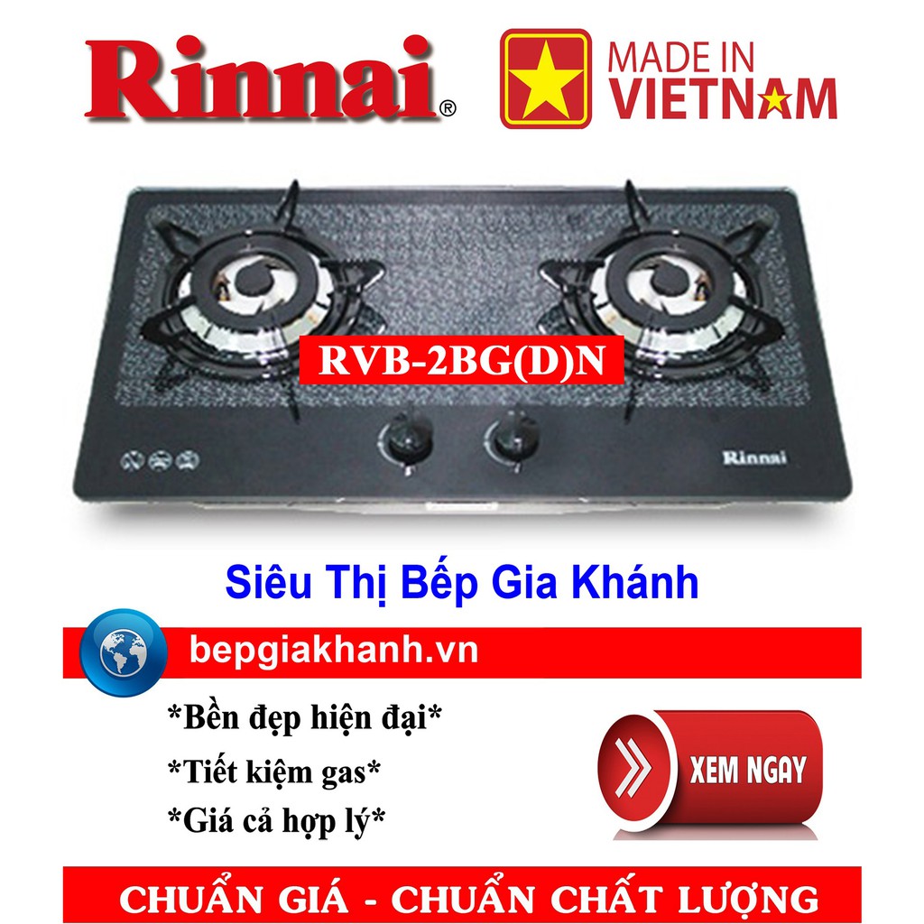 Bếp gas âm Rinnai RVB-2BG(D)N sản xuất tại Việt Nam