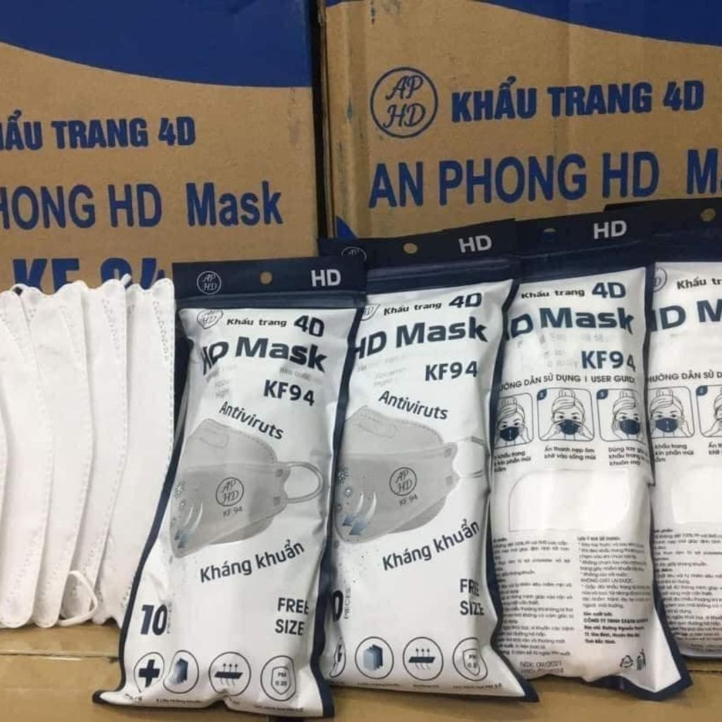 2 bịch 20 cái  khẩu trang k94 hàn quốc, khẩu trang con cá an phong hd mask - ảnh sản phẩm 7