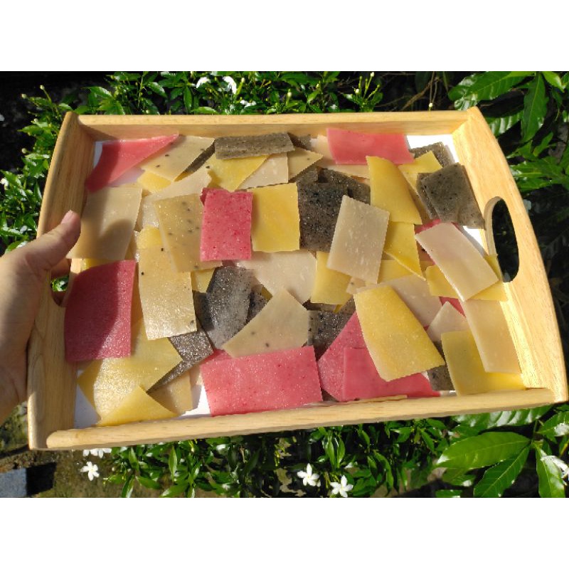Bánh phồng rau củ 5 vị (môn, mè. mít. chuối, dền)